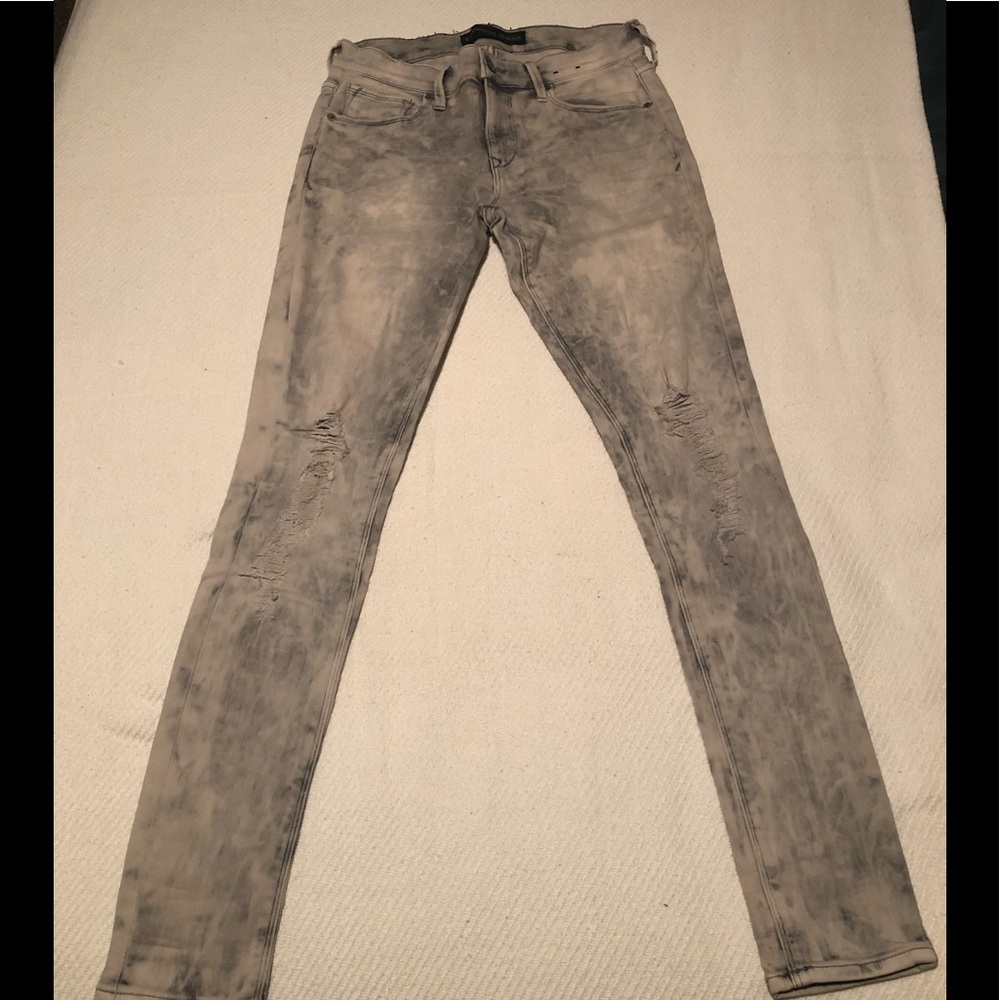 Grey mid rise jeans